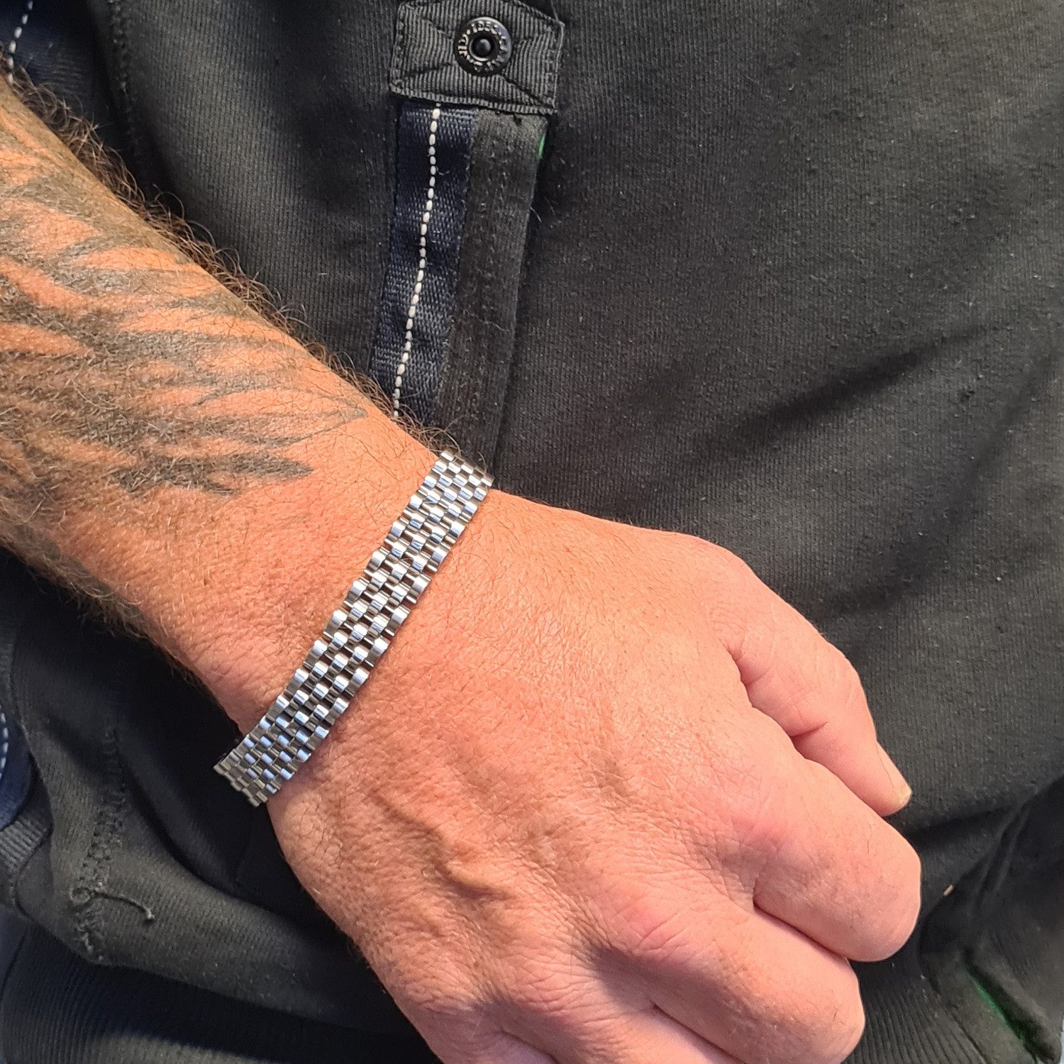 KARMA Edelstahlarmband Armband Herren Edelstahl Silber 19,5 cm Armband mode günstig online kaufen