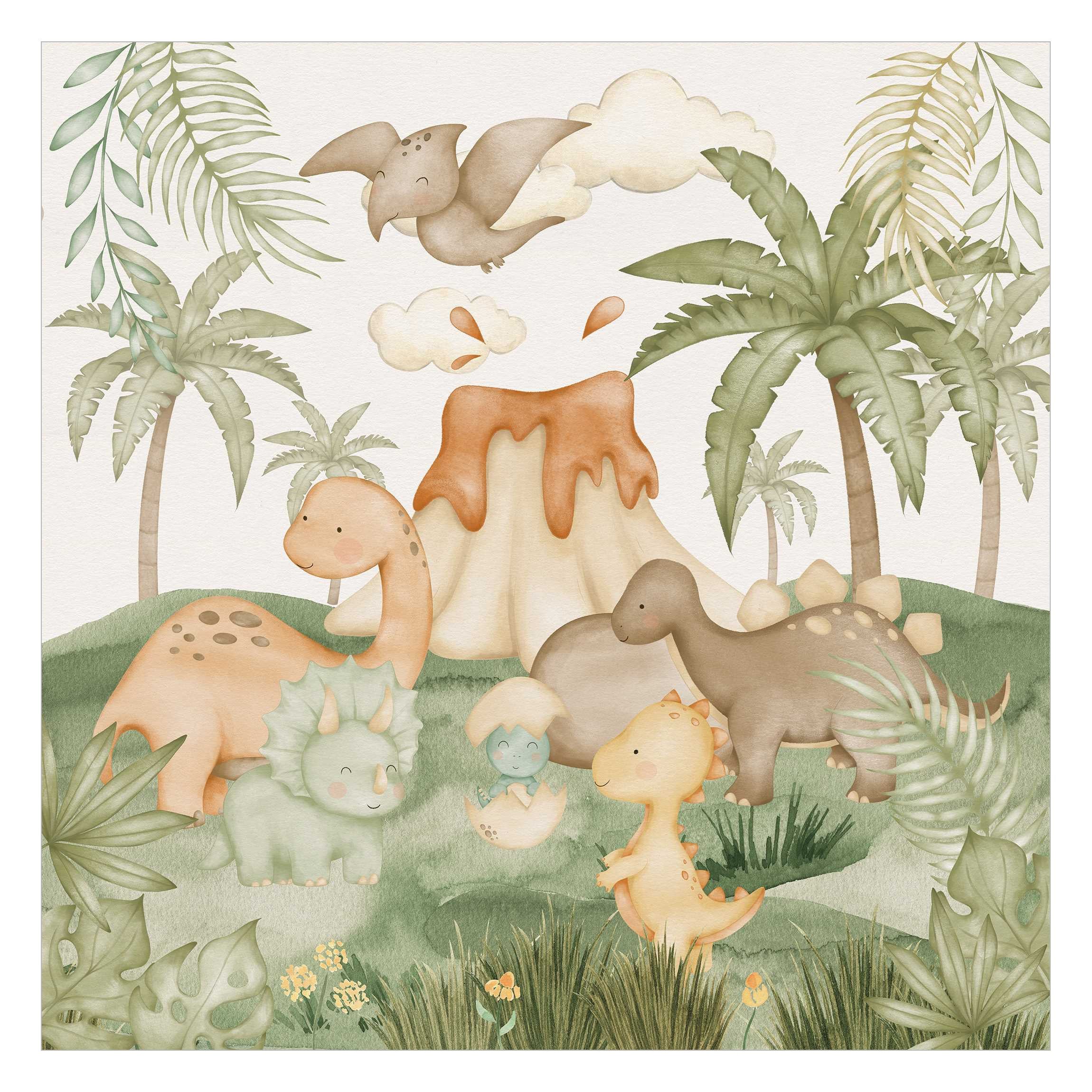 Bilderdepot24 Kindertapete Dino Baby Welt Tiere günstig online kaufen