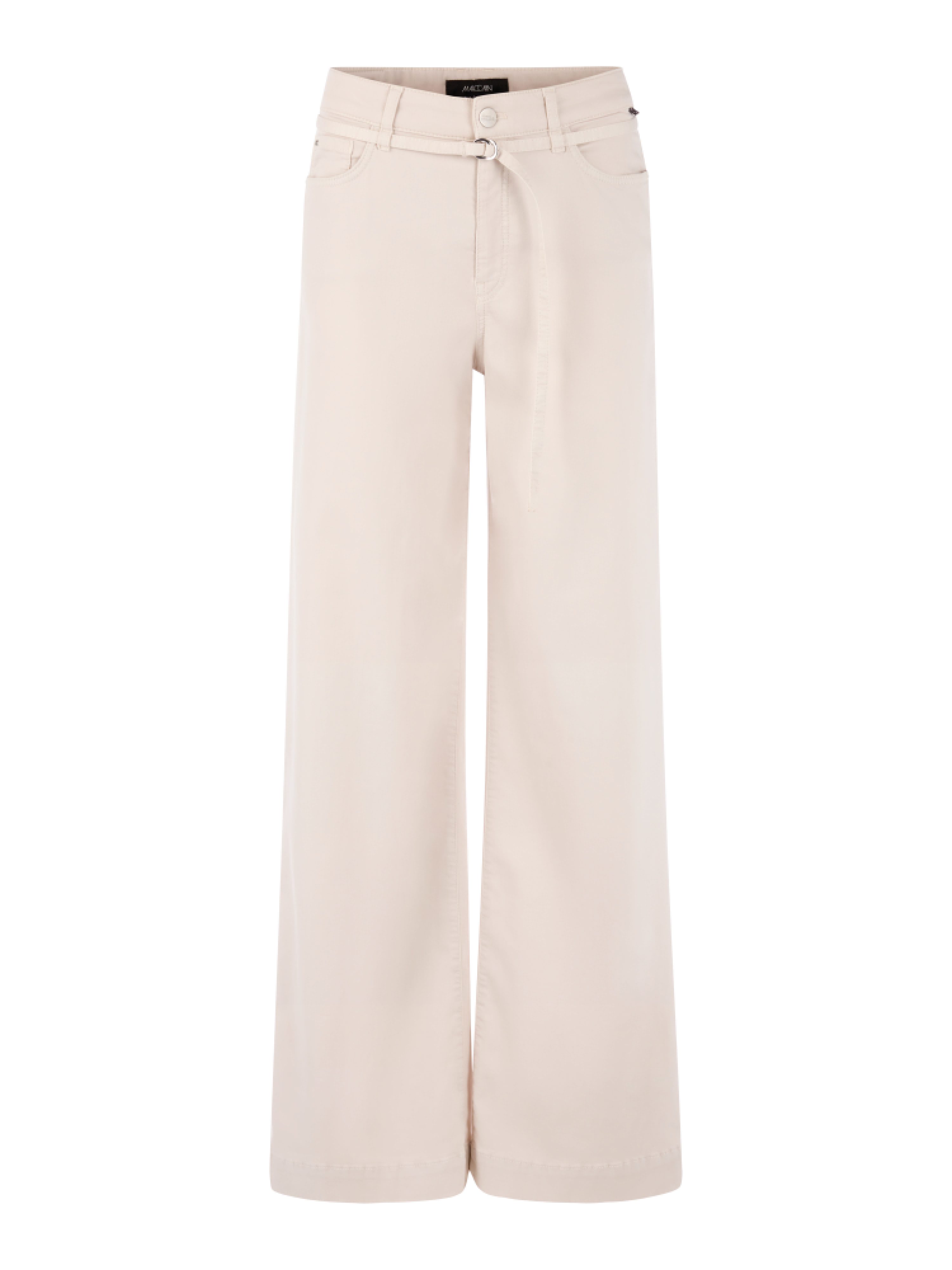 Marc Cain Weite Jeans Blazing Sun Premium Damenmode Model: WARRI mit Gürteldetail, high waist, Länge 34
