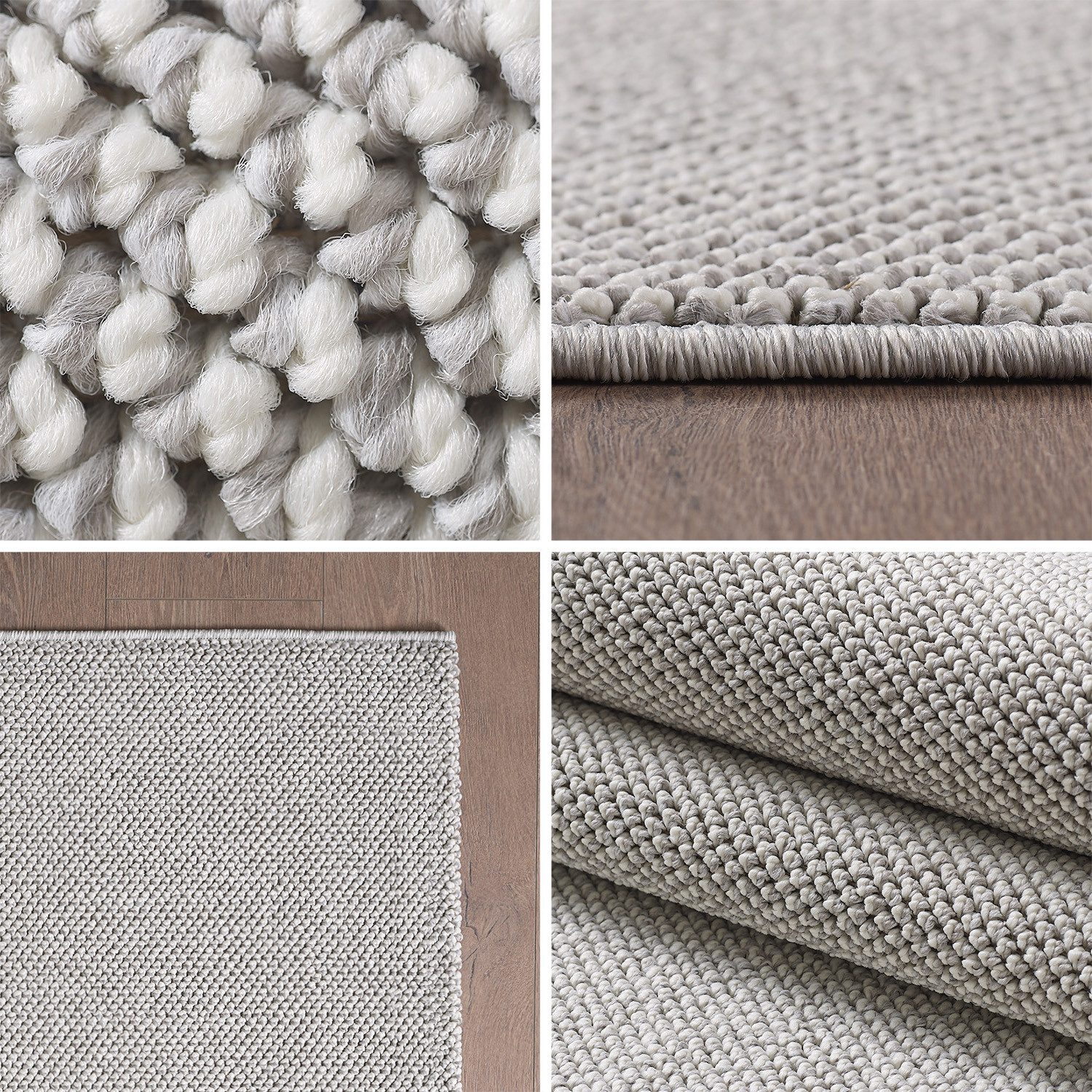 SIMPEX24 Teppich Unicolor, Rund, Höhe: 7 mm, Schlingenteppich Schlafzimmer günstig online kaufen