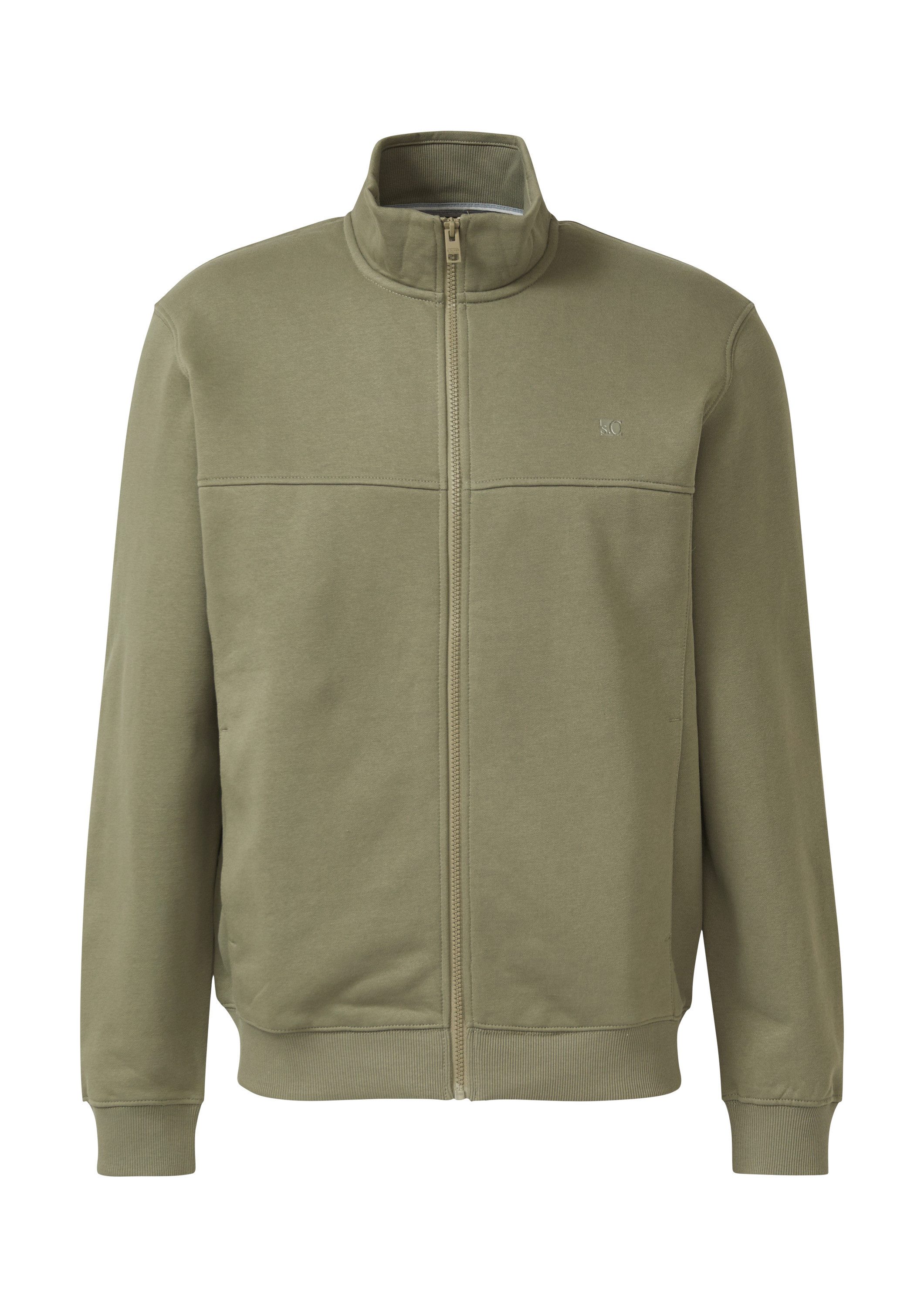 s.Oliver Sweatjacke Sweatshirt Jacke Sweatshirt-Jacke mit Stehkragen und Ei günstig online kaufen