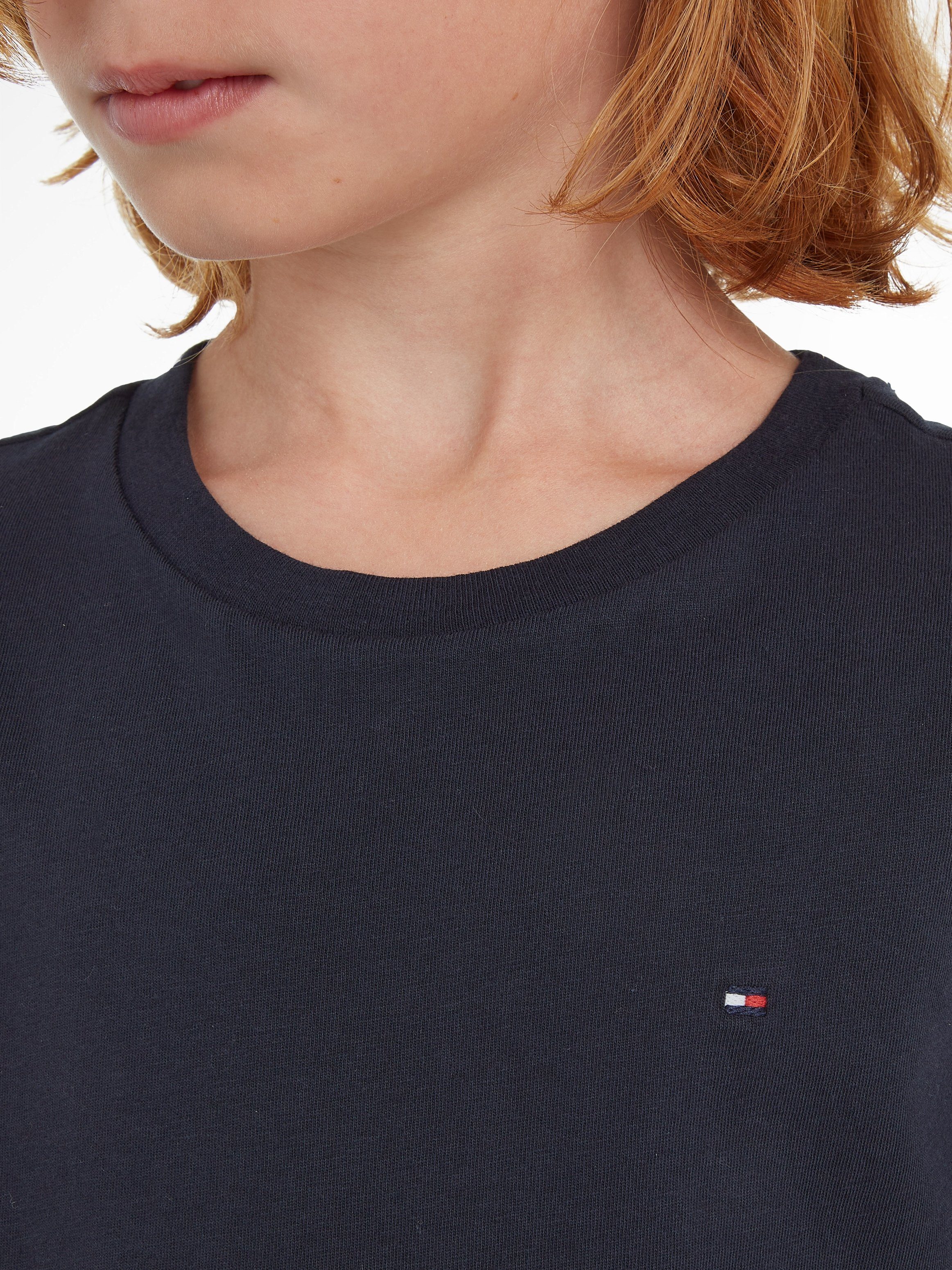MiniMe,für Kids KNIT Jungen CN Hilfiger BOYS T-Shirt Junior Tommy BASIC Kinder