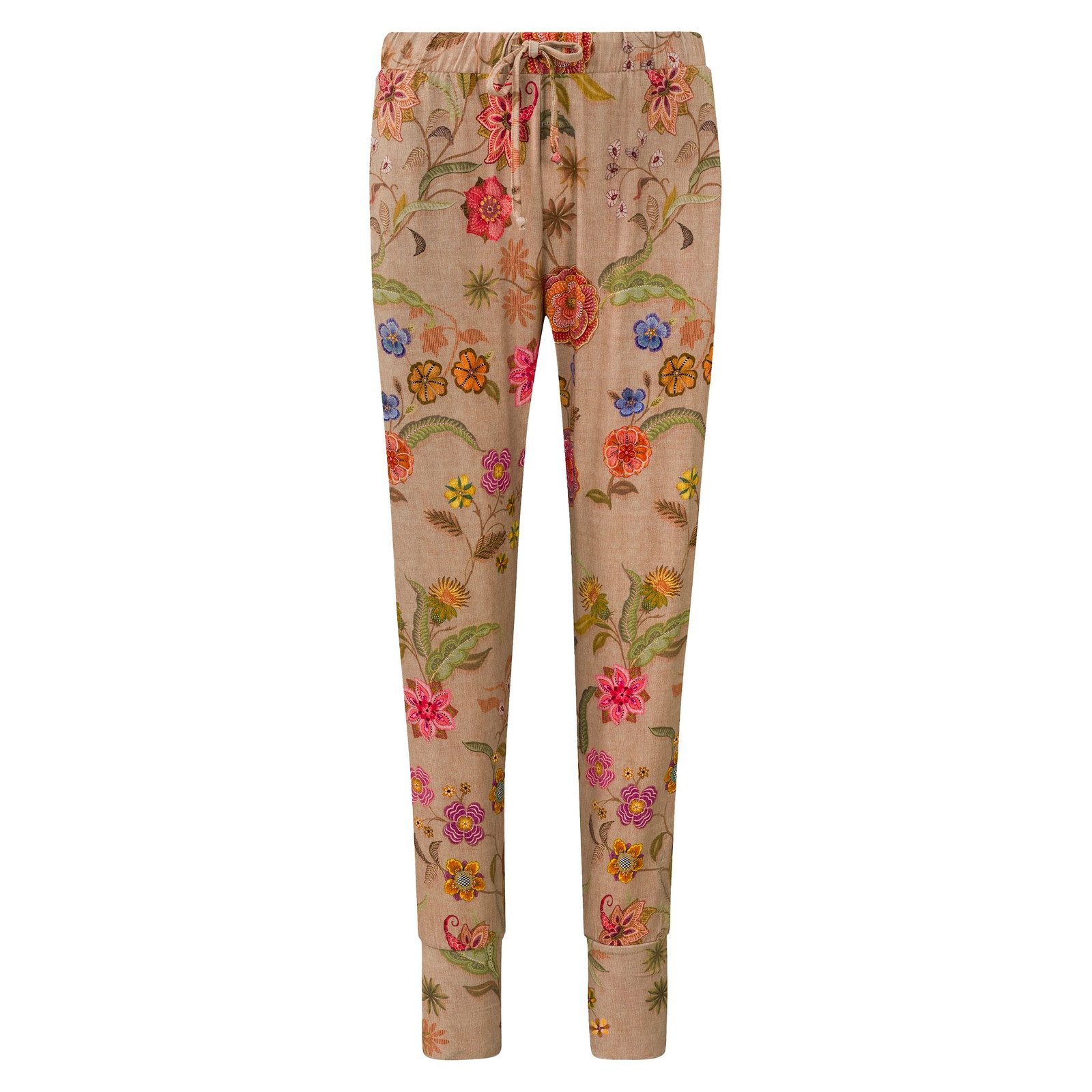 PiP Studio Relaxhose Bobien Long Trousers Flower mit seitlichen Einschubtaschen