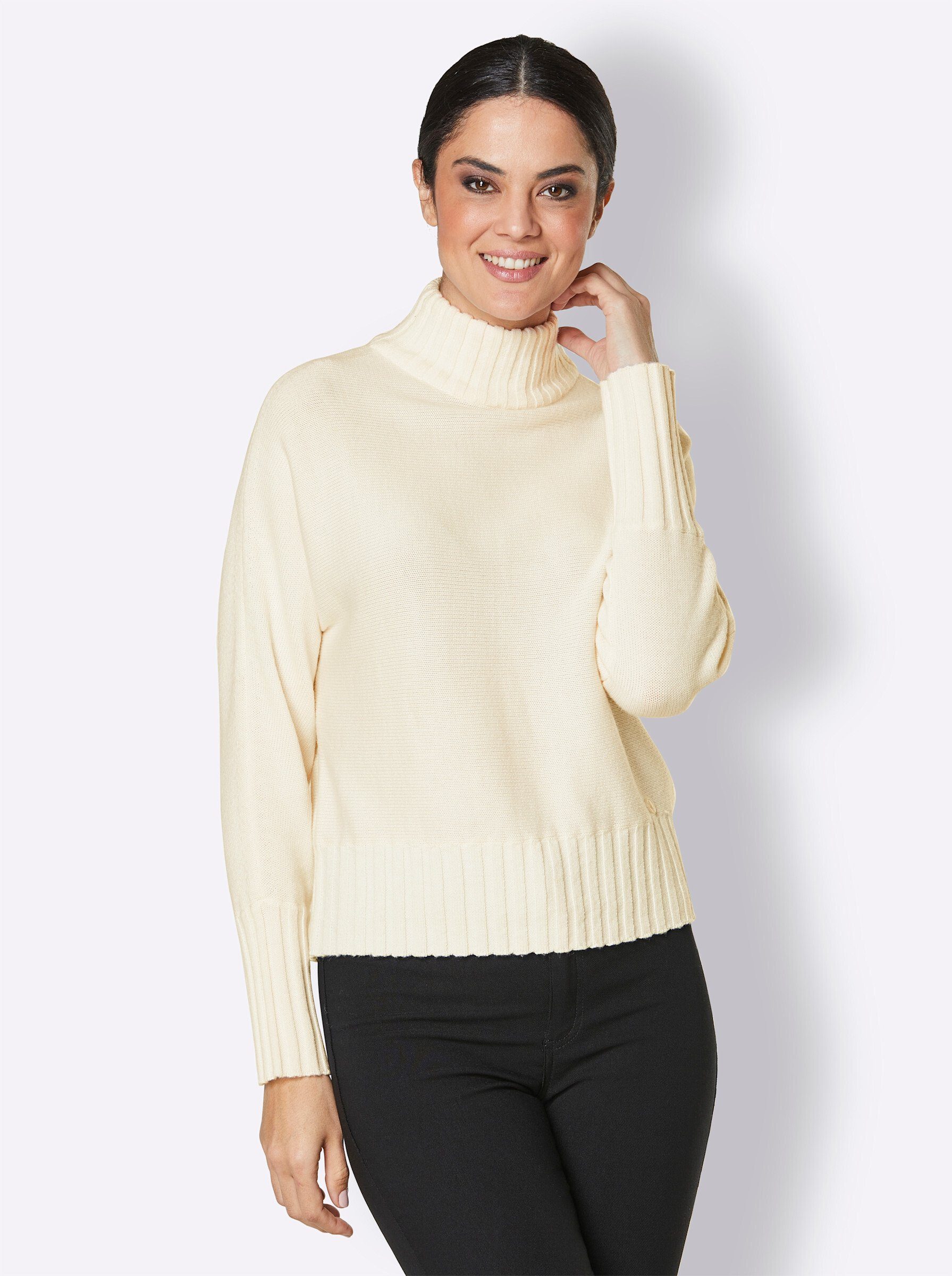 creation L Strickpullover Merinowoll-Pullover günstig online kaufen