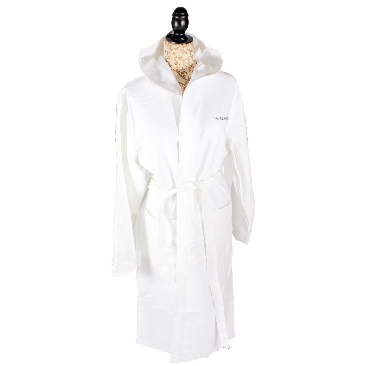 Diadora Bademantel Diadora Mikrofaser Bademantel weiß Saunamantel Morgenmantel Reise