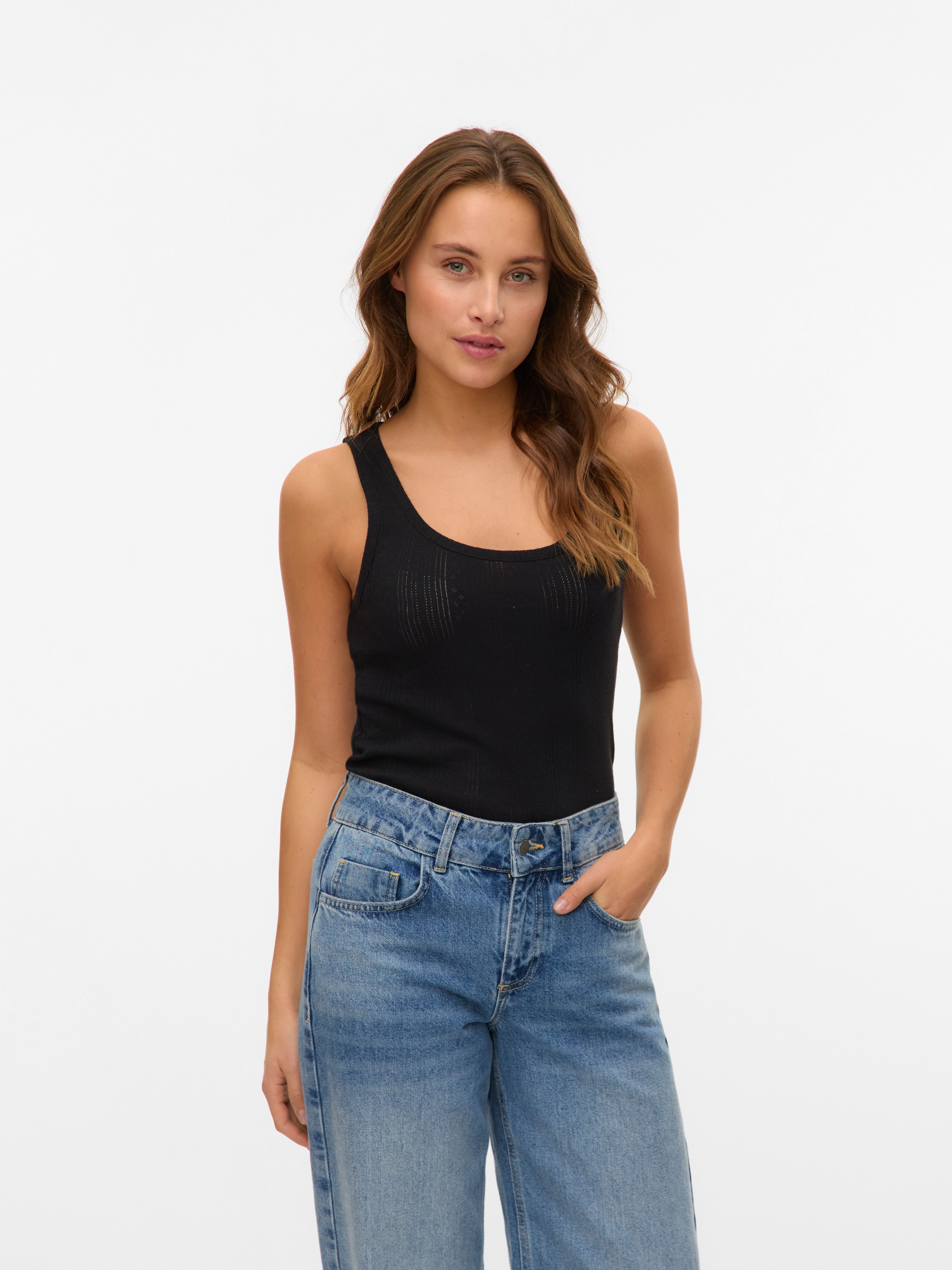 Vero Moda Ripptanktop VMLISA POINTELLE TANK günstig online kaufen