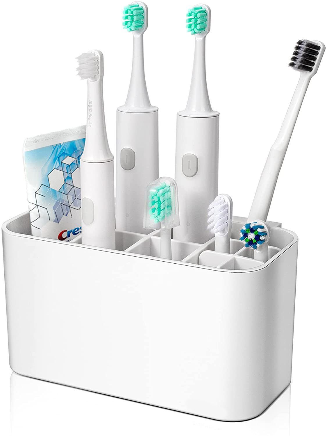 Housruse Zahnbürstenhalter Badezimmer Wandhalterung Zahnbürstenhalter –  Zahnpastahalter, (4 Zahnbürstenfächer)