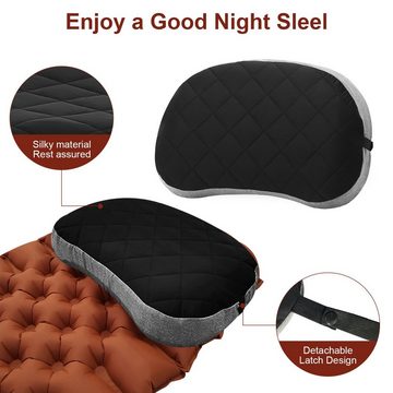 Schlafkissen Aufblasbare Kissen, tragbares ergonomisches bequemes Schlafkissen, Rutaqian