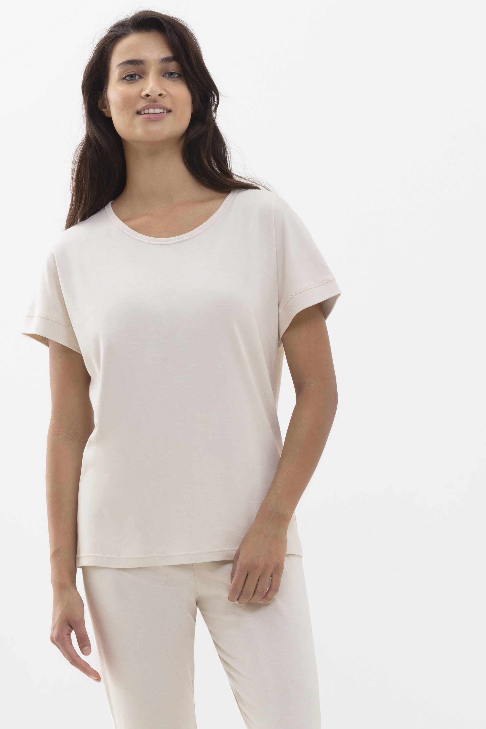Pyjamaoberteil Mey Damen Shirt halbarm Serie N8TEX 2.0 Uni