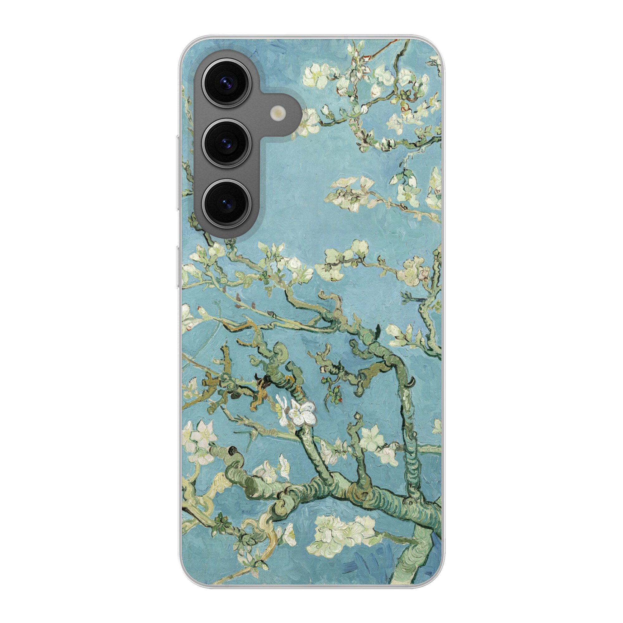 MuchoWow Handyhülle für Samsung Galaxy S24 Mandelblüte - Van Gogh - Kunst, Phone Case, Silikon, Schutzhülle Dünn