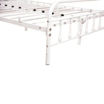 REDOM Metallbett Eisenbett Doppelbett Bett Tagesbett (140x200cm, Bettrahmen Metallbett Bettgestell aus Metall mit Lattenrost), Modern Gästebett Jugendbett, ohne Matratze