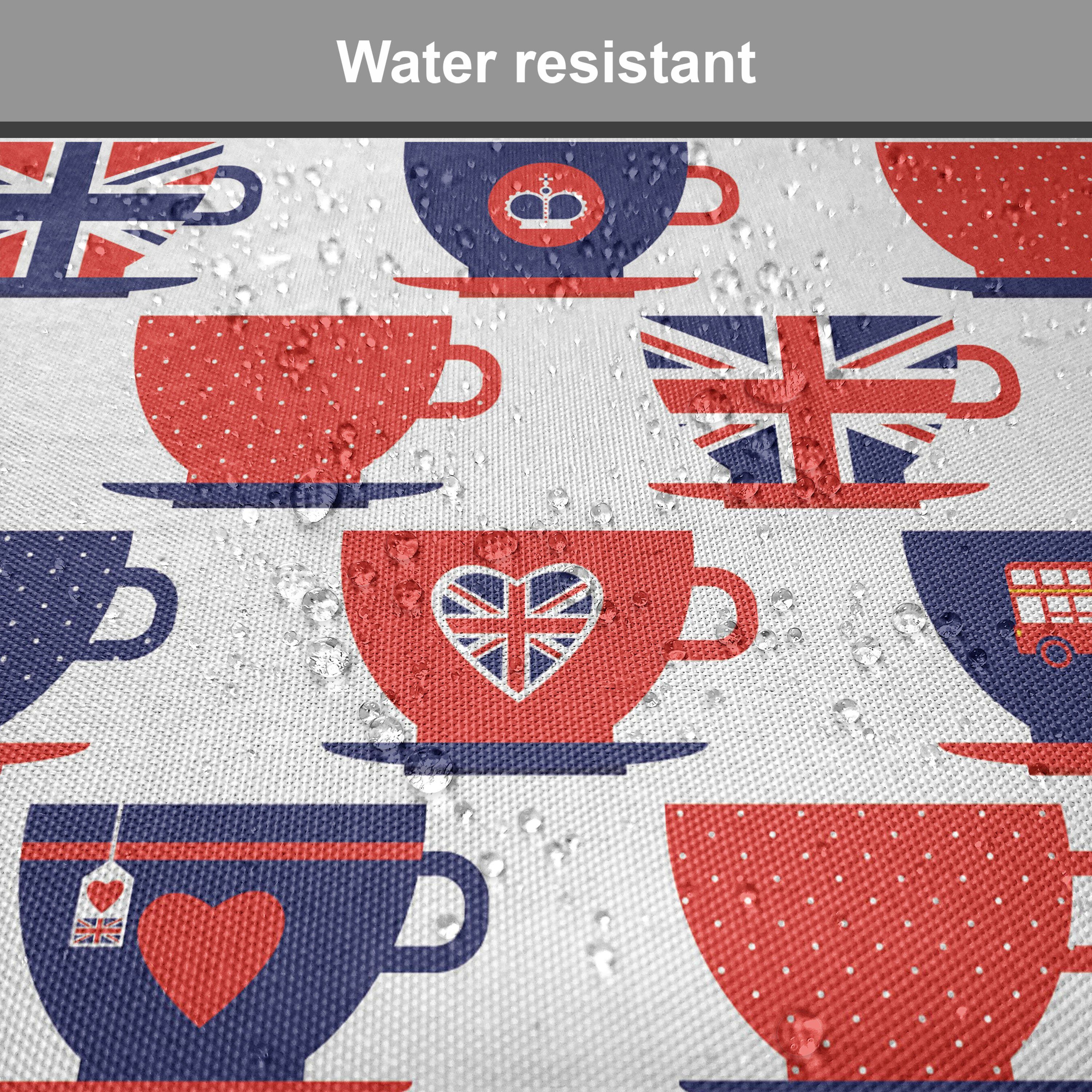 Abakuhaus Riemen Tassen Küchensitze, wasserfestes Kissen Tee-Party-Flagge für Dekoratives mit London Stuhlkissen