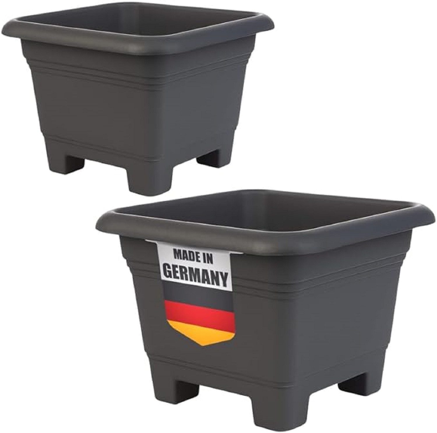 SUSTANIA Blumentopf Pflanzkübel mit Standfüßen (2er günstig online kaufen