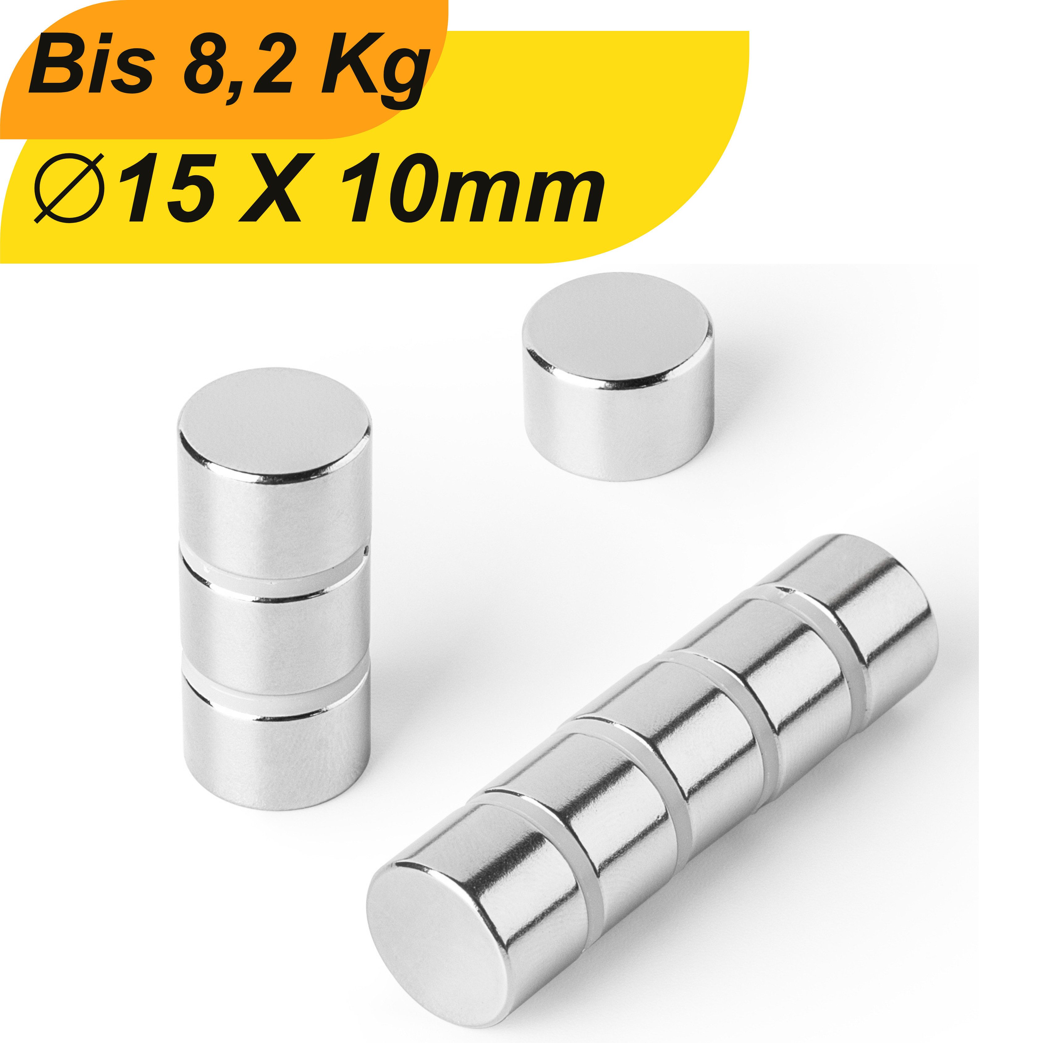 Magnet Neodym Magnet 15mm x 10mm Supermagnete hohe Haftkraft Scheibenmagnet