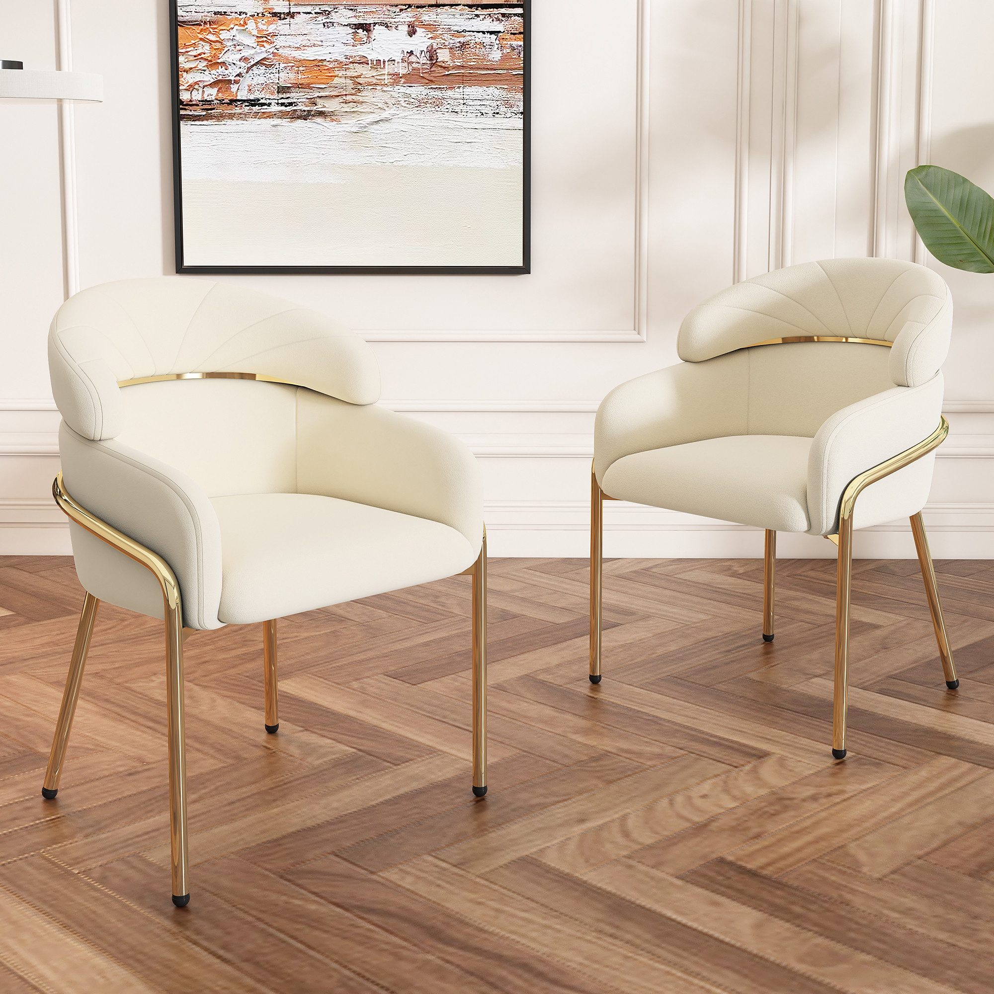 Flieks Polsterstuhl (Set, 2 St), 2er Set Esszimmerstühle Armlehnstuhl Wohnz günstig online kaufen