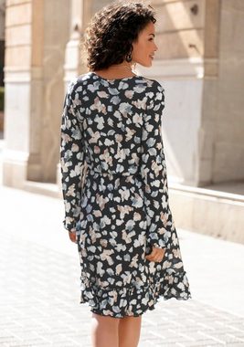LASCANA Jerseykleid mit Alloverdruck, elegantes Blusenkleid, casual-chic