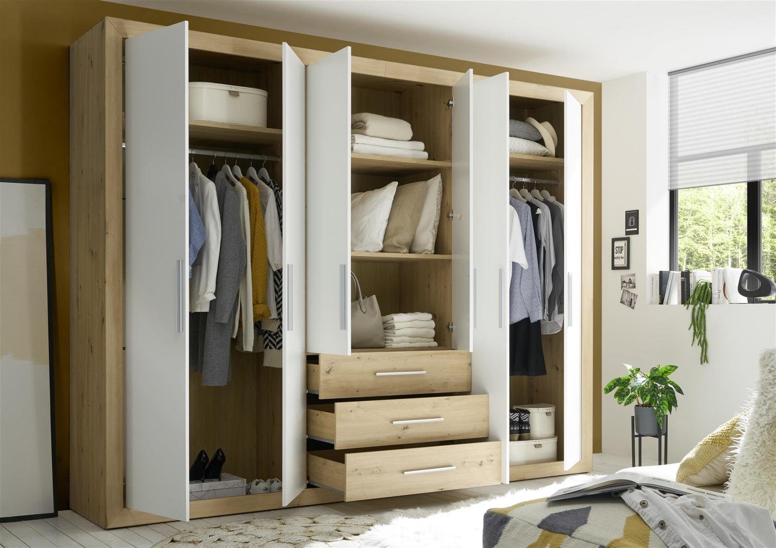 Pol-Power Kleiderschrank 289 x 225 x 59 cm (B/H/T)