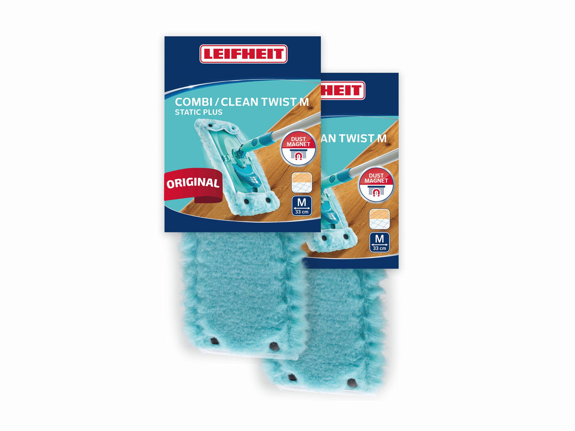 Wischbezug CLEAN TWIST M / Combi M static plus 2er Set Wischbezug