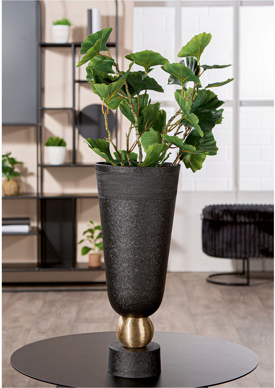 Casablanca by Gilde Tischvase Vase konisch Nama schwarz (1 St) günstig online kaufen