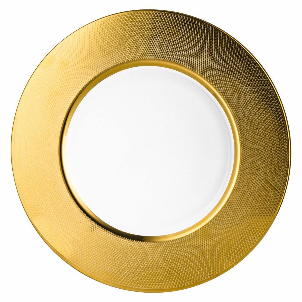 Eisch Teller Platzteller Aurea Gold 32 cm, Aus hochwertigem Kristallglas