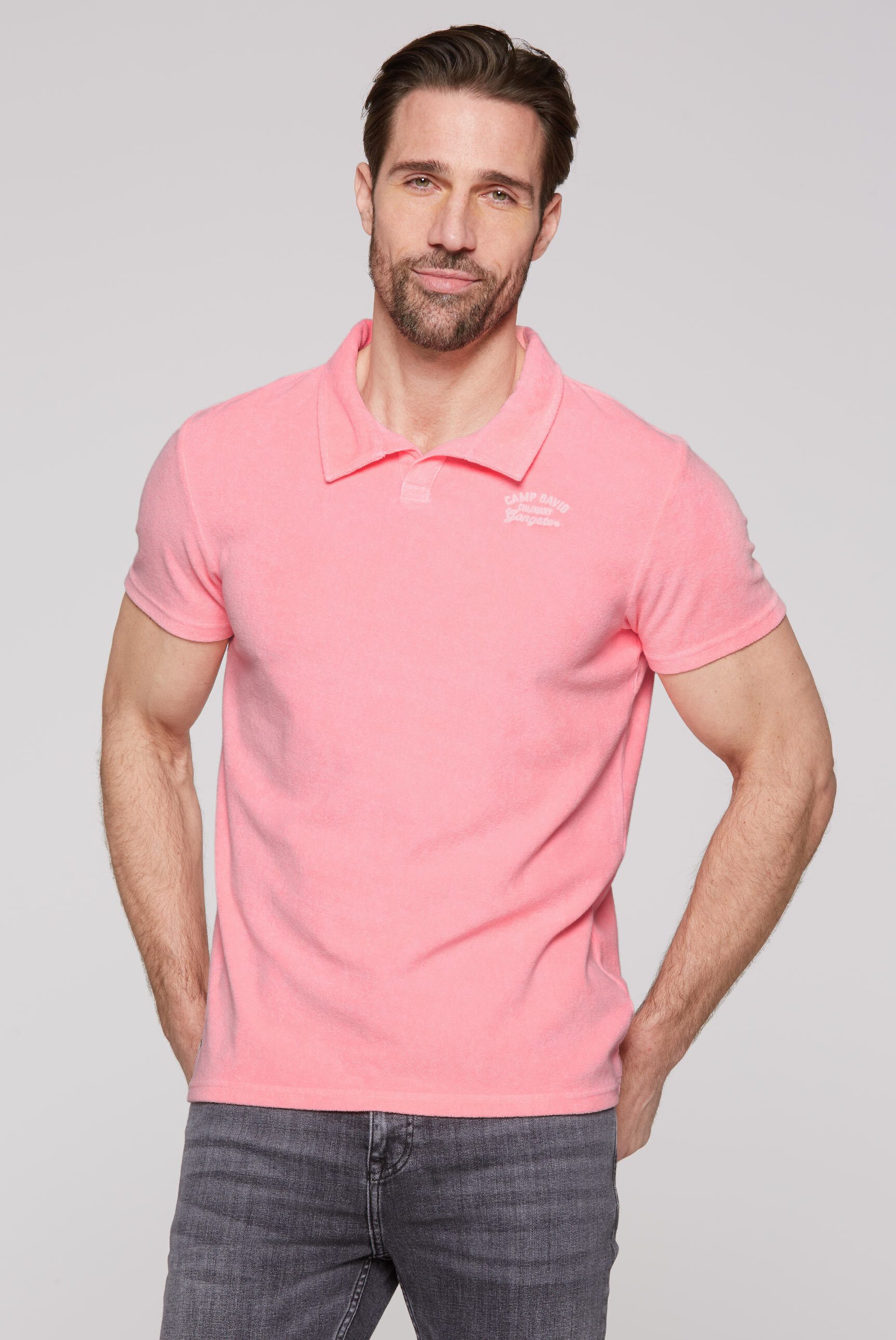 CAMP DAVID Poloshirt mit Stickerei günstig online kaufen