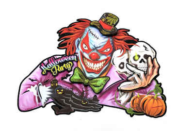 F.I.G. Dekoobjekt Happy Halloween - Papier/Pappe Dekoration - Horror Clown (50x39cm)
