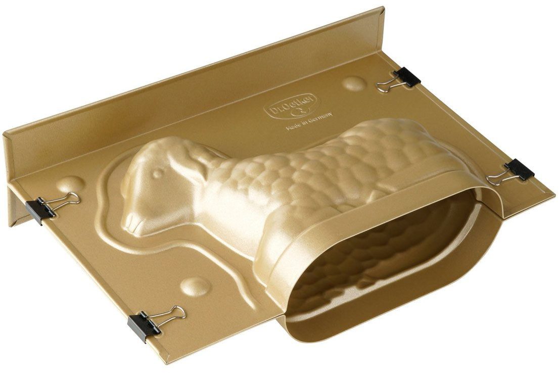 Dr. Oetker Küchenhelfer Backform Lämmchen, Vollbackform Lämmchen klein, 3D Osterbackform, 6 x 23,5 x 15 cm