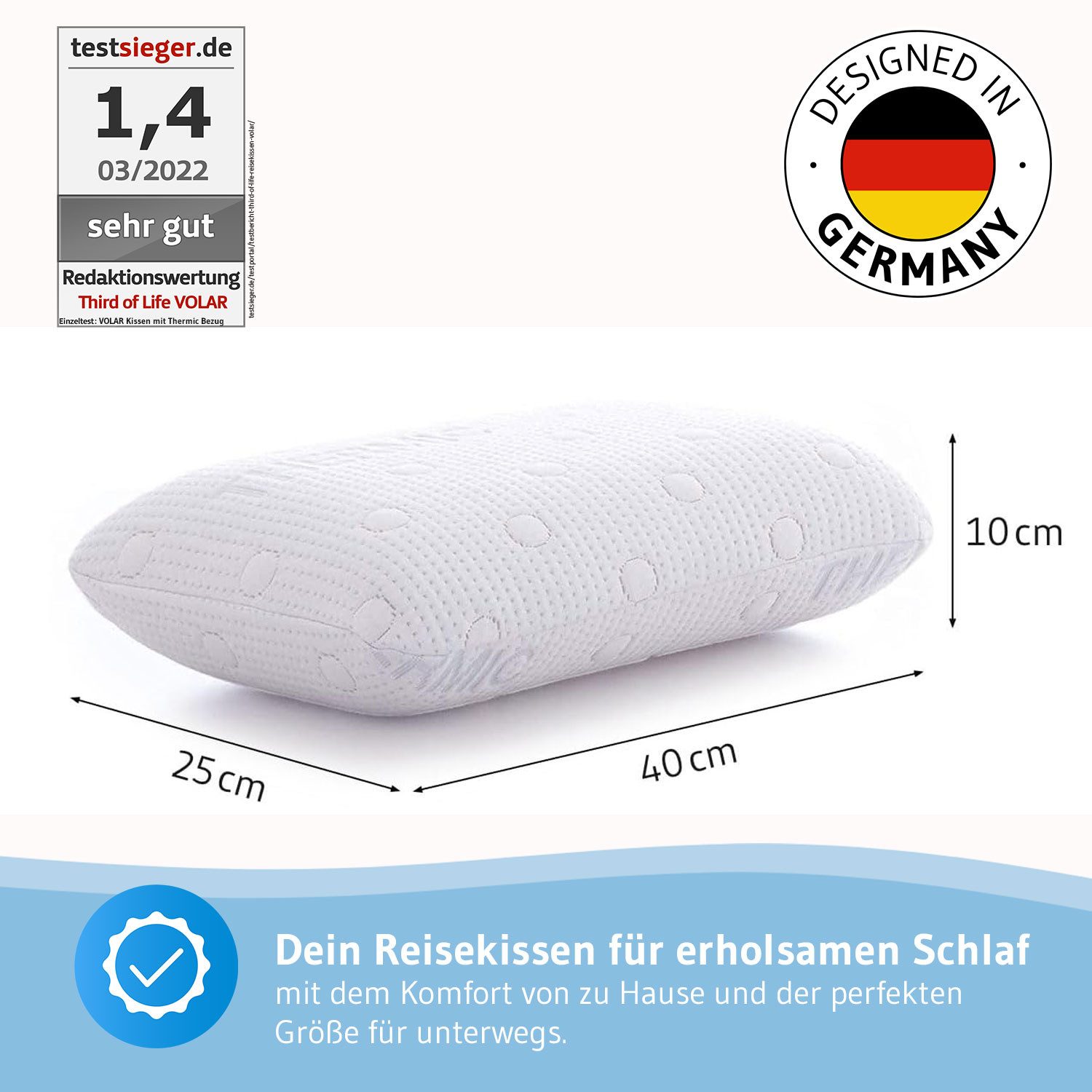 Third of Life Reisekissen VOLAR Nackenkissen mit thermoregulierendem Bezug, günstig online kaufen