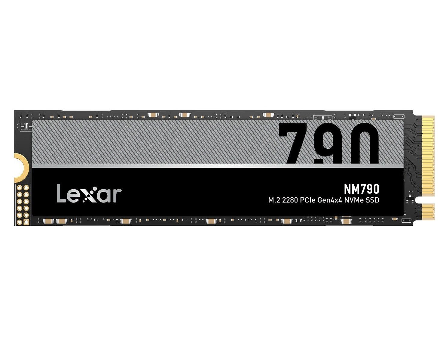 Lexar NM790 4TB NVMe SSD Gaming Gen4 4000GB interne SSD (4 TB) M.2" 7400 MB/S Lesegeschwindigkeit, 6500 MB/S Schreibgeschwindigkeit, Features: PCIe Gen4x4, NVMe, HMB 3.0, SLC Caching, hohe Effizienz