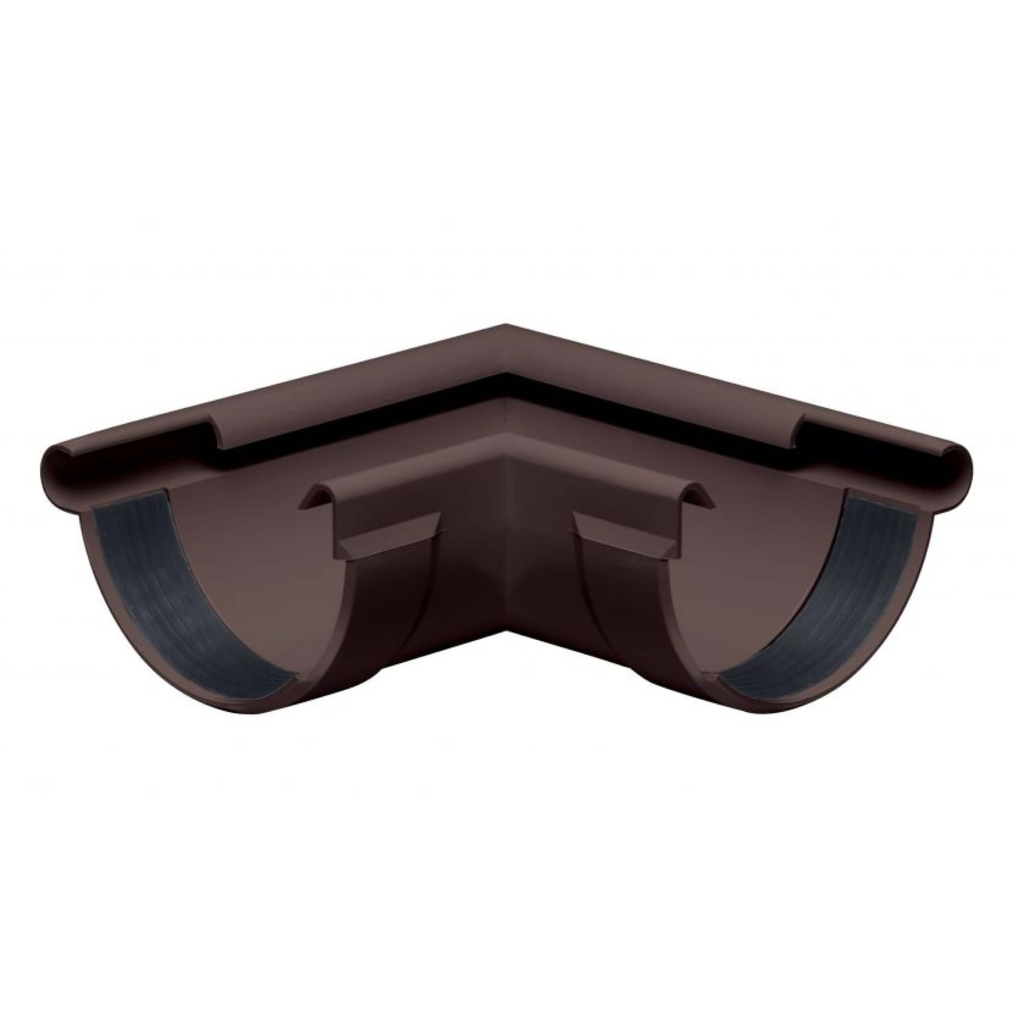 INEFA Dachrinne Rinnenwinkel halbrund Wulst außen 90 Grad, NW 100, Kunststoff, Verbindungsstück, Dachrinnen Zubehör für Gartenhaus