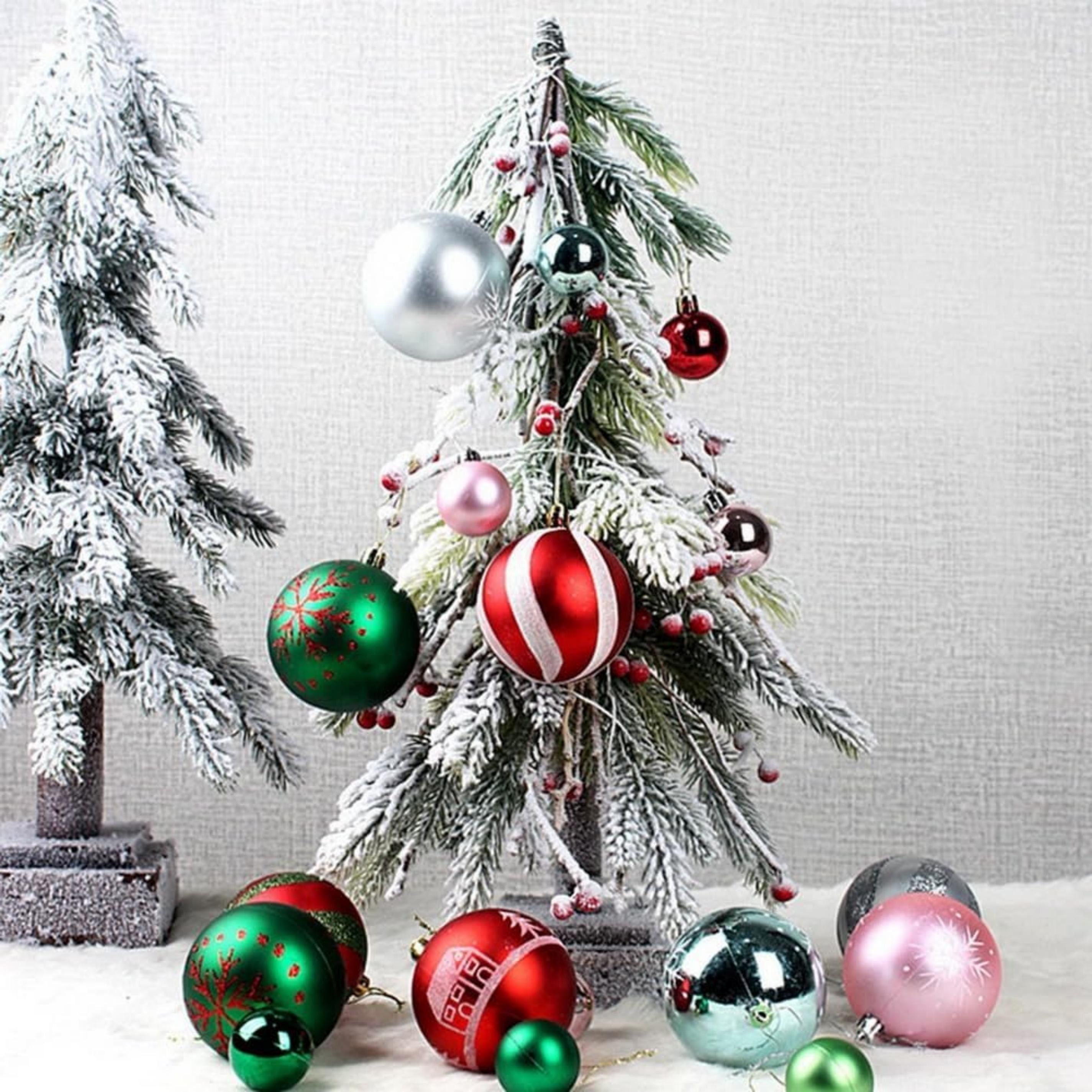 Bomiclss Weihnachtsbaumkugel 44 Stücke Weihnachtskugeln Kunststoff Christbaumkugeln – Bild 4 von 5