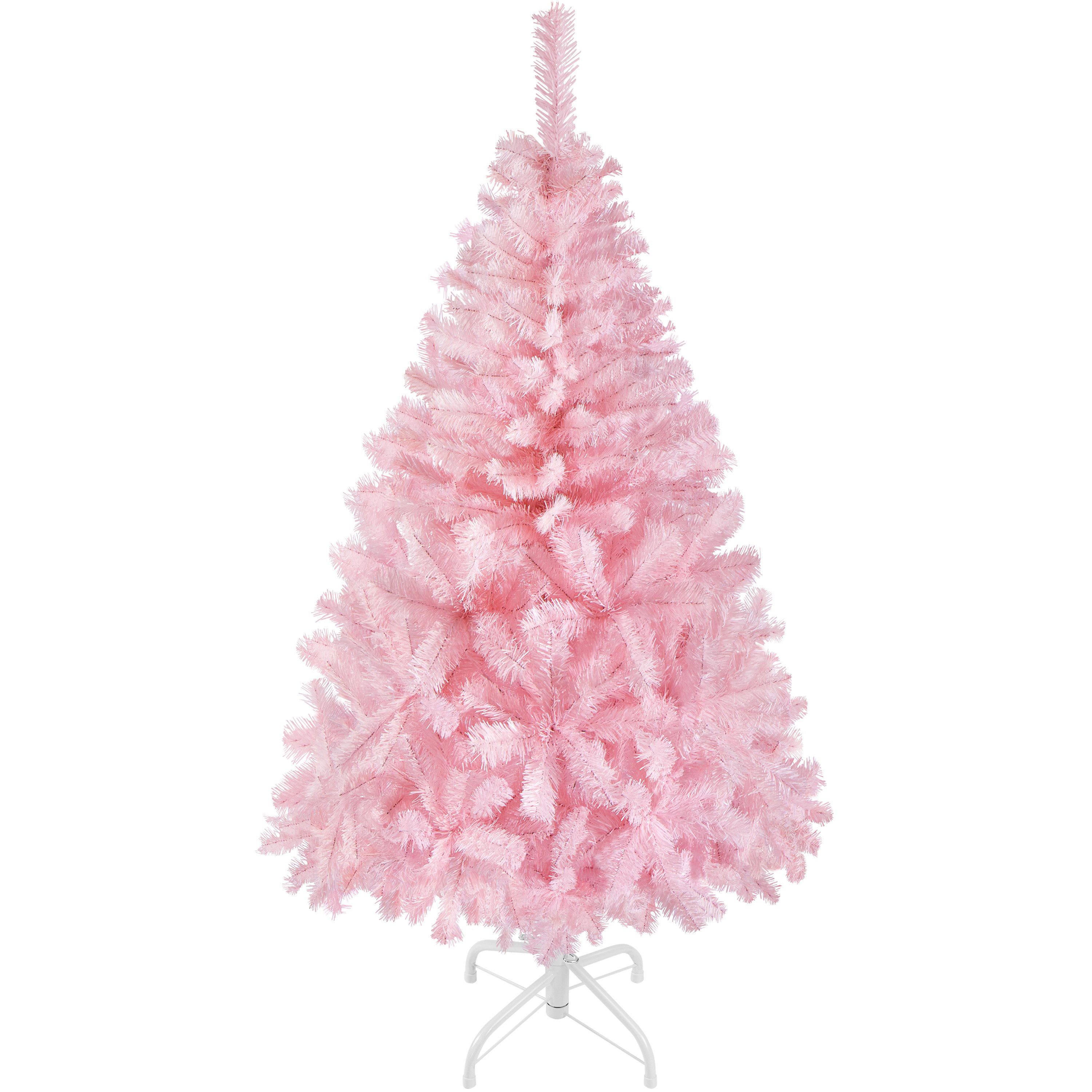 Yaheetech Künstlicher Weihnachtsbaum 61-183 cm (H), Tannenbaum, 124cm Weihnachtsbaum mit 208 Spitzen & Faltbarem Metallständer
