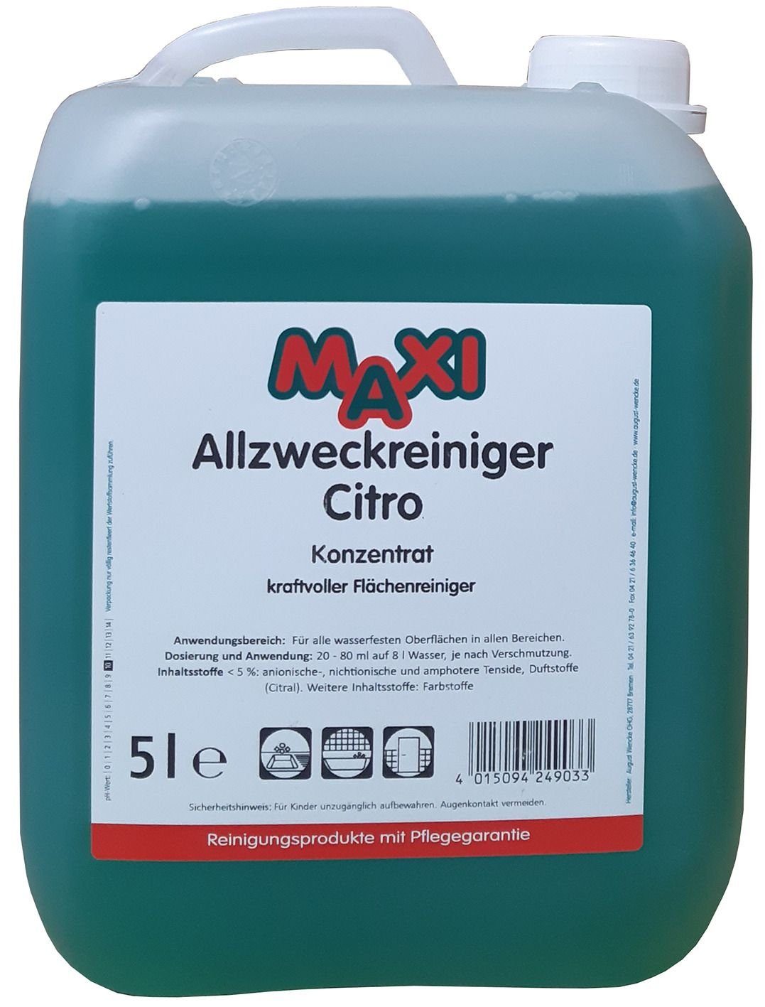 Maxi Handgelenkstütze Allzweckreiniger Citro - 5 Liter