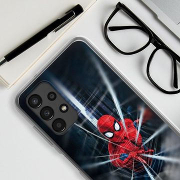 DeinDesign Handyhülle Marvel Kinofilm Spider-Man Webs In Action, Samsung Galaxy A13 4G Silikon Hülle Bumper Case Handy Schutzhülle