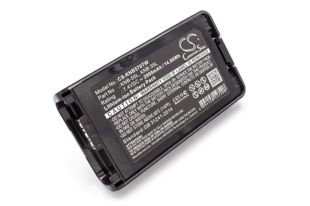 vhbw passend für Kenwood TK-3140E, TK-3160, TK-2360E, TK-2360M, TK-3160E, Akku 2000 mAh