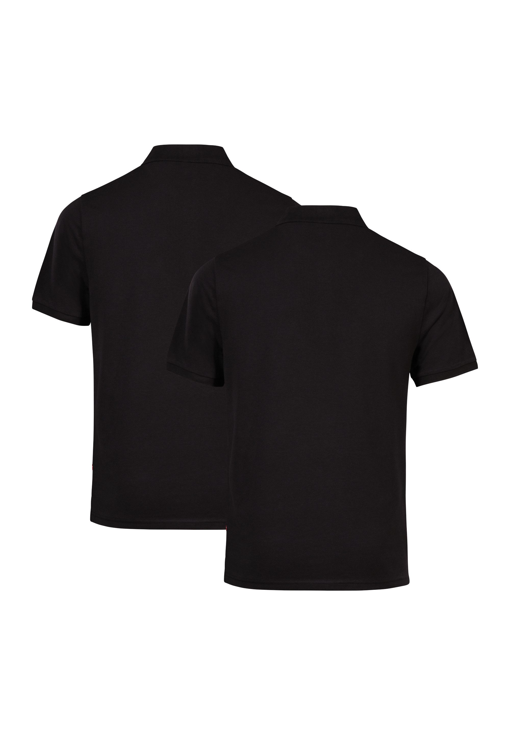 DANISH ENDURANCE Poloshirt Classic Fit Herren (2er-Pack), Bio-Baumwoll-Pique, Kurzarm Polohemd mit Stretch
