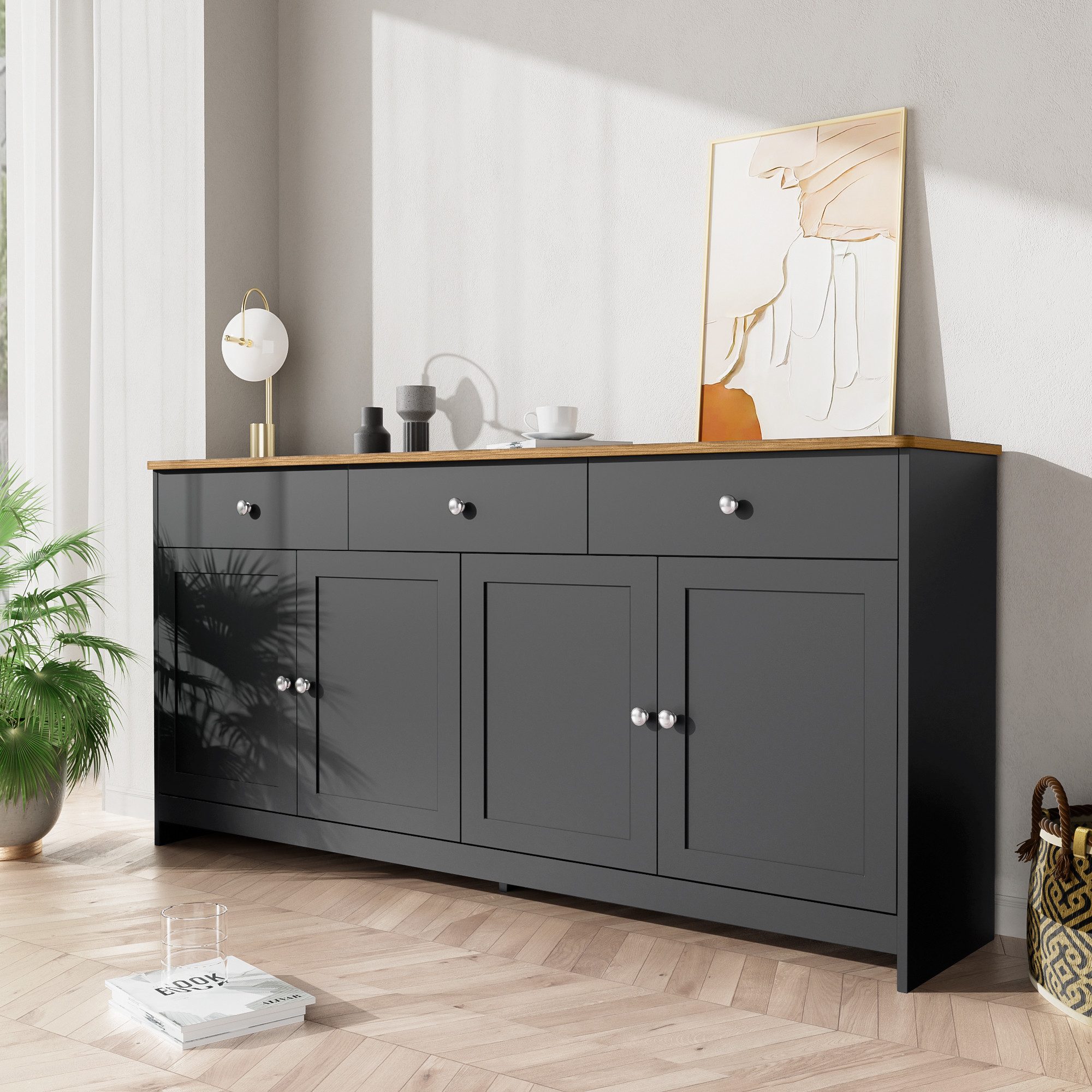 SOFTWEARY Sideboard, Breite 160 cm