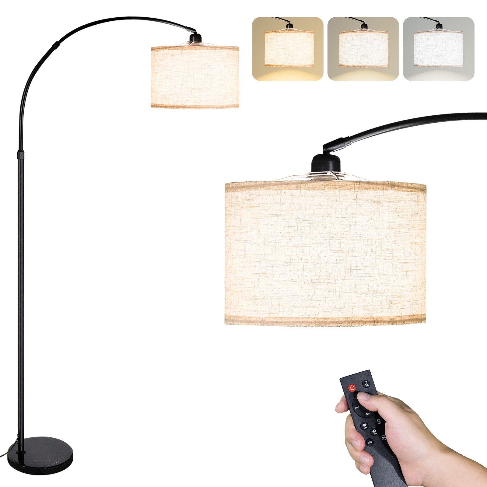 CCLIFE Bogenlampen Bogenlampe Stehlampe LED E27 Bogenleuchte Wohnzimmer günstig online kaufen