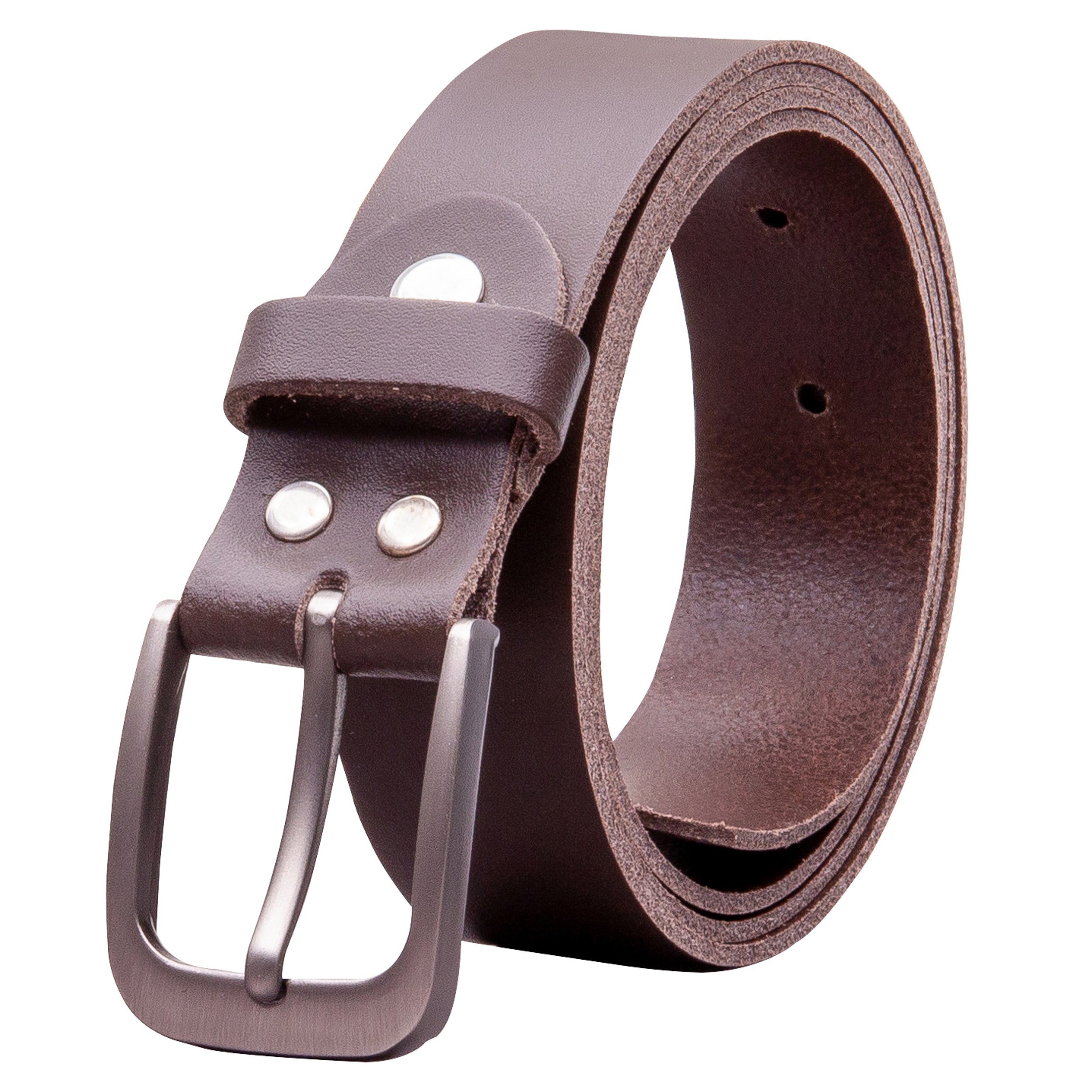 COLOGNEBELT Ledergürtel OM319-SL-Dunkelbraun MADE IN GERMANY, Dunkelbraun K günstig online kaufen