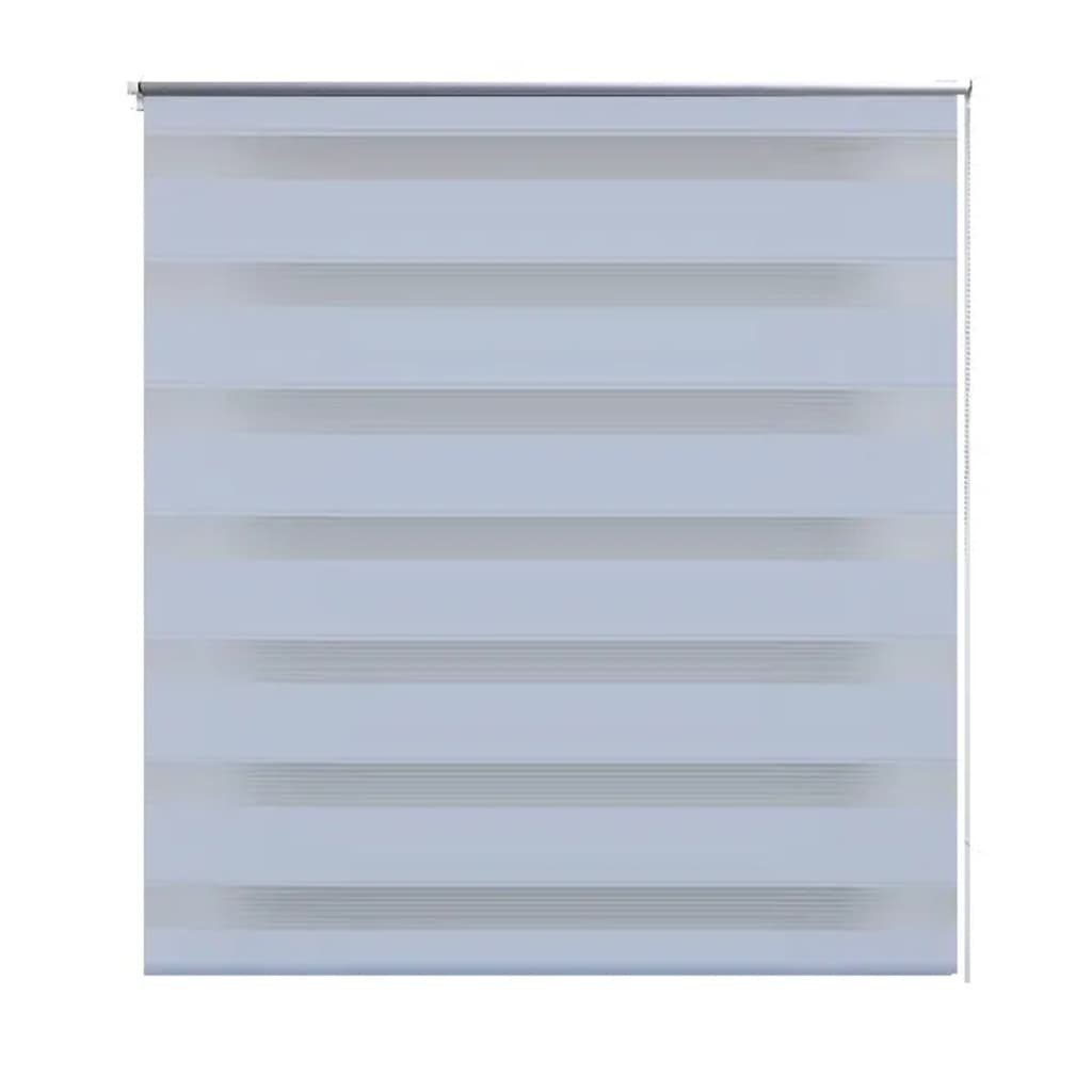 Gardine Doppelrollo 40 x Duo Seitenzug Innen Weiß 100 cm Weiß | vidaXL Aluminium