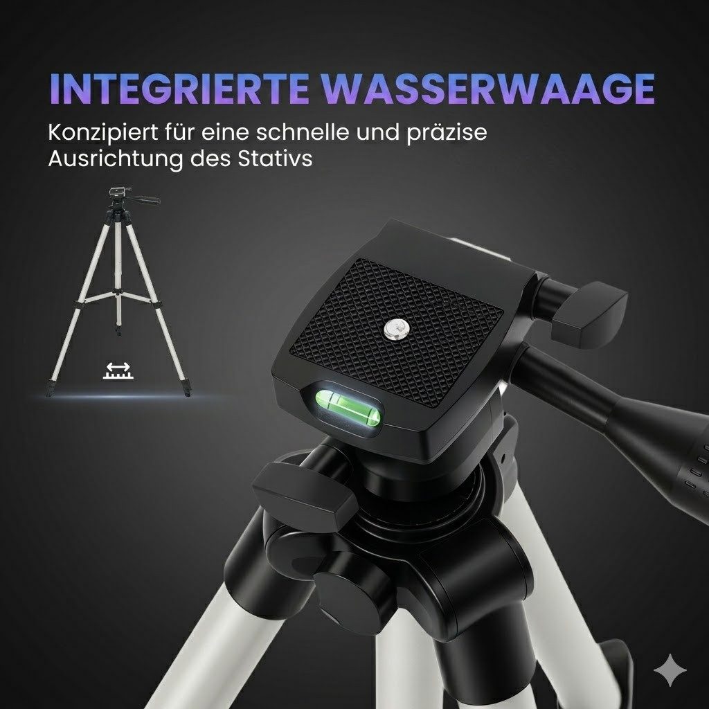 kowdom Linsenteleskop Astronomisches Teleskop 70 mm, Refraktor, 3 Okulare, 100x, weiß, Refraktor, 70 mm, 3 Okulare, 100x, für Einsteiger – Bild 3 von 5
