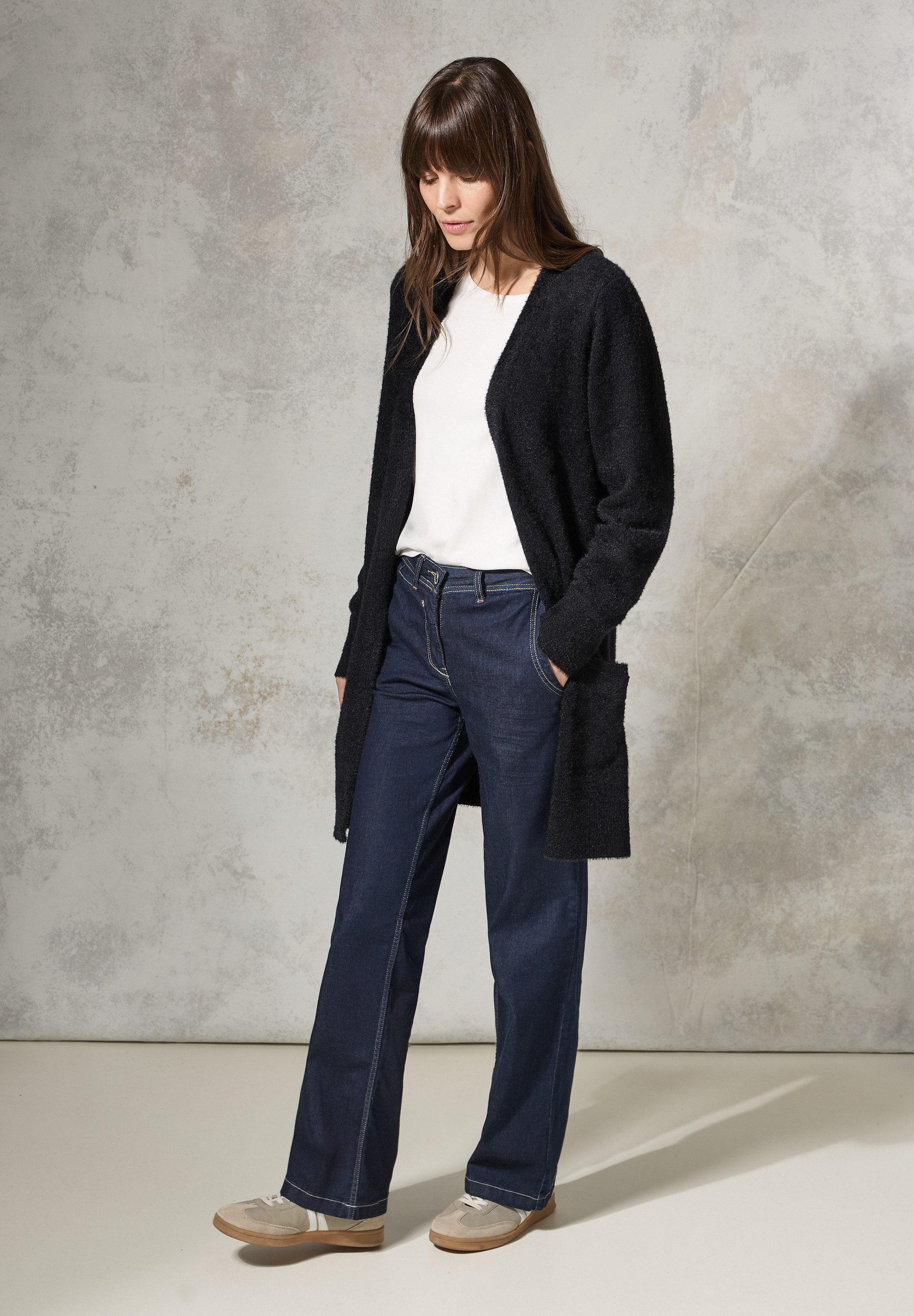 CECIL Longstrickjacke mit aufgenähten Taschen