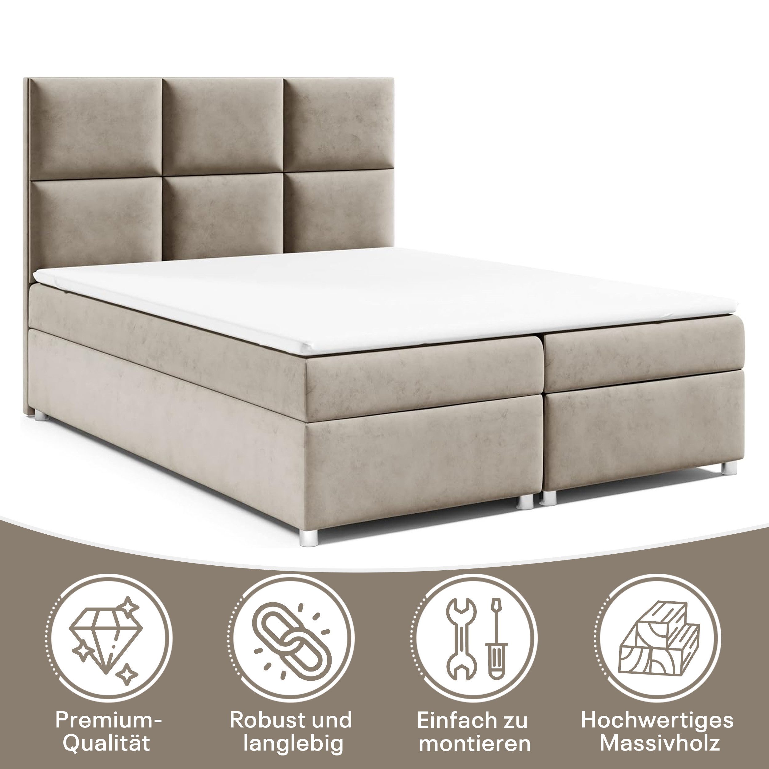 Best for Home Boxspringbett mit Bettkasten Trinity K-13 Bonellfederkern ink günstig online kaufen