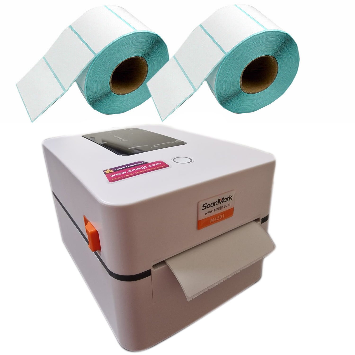 Dynasun Printer M8 2600 100x50cm Etikettendrucker, (Barcodedrucker und Etikettier Gerät USB mit 2600 Thermo-Etiketten)
