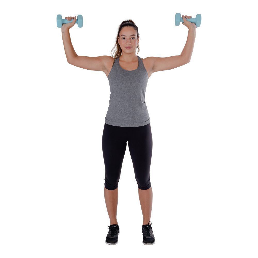 Pure 2 Improve Hantel Fitness Neopren hellblau Set 2x3,0kg