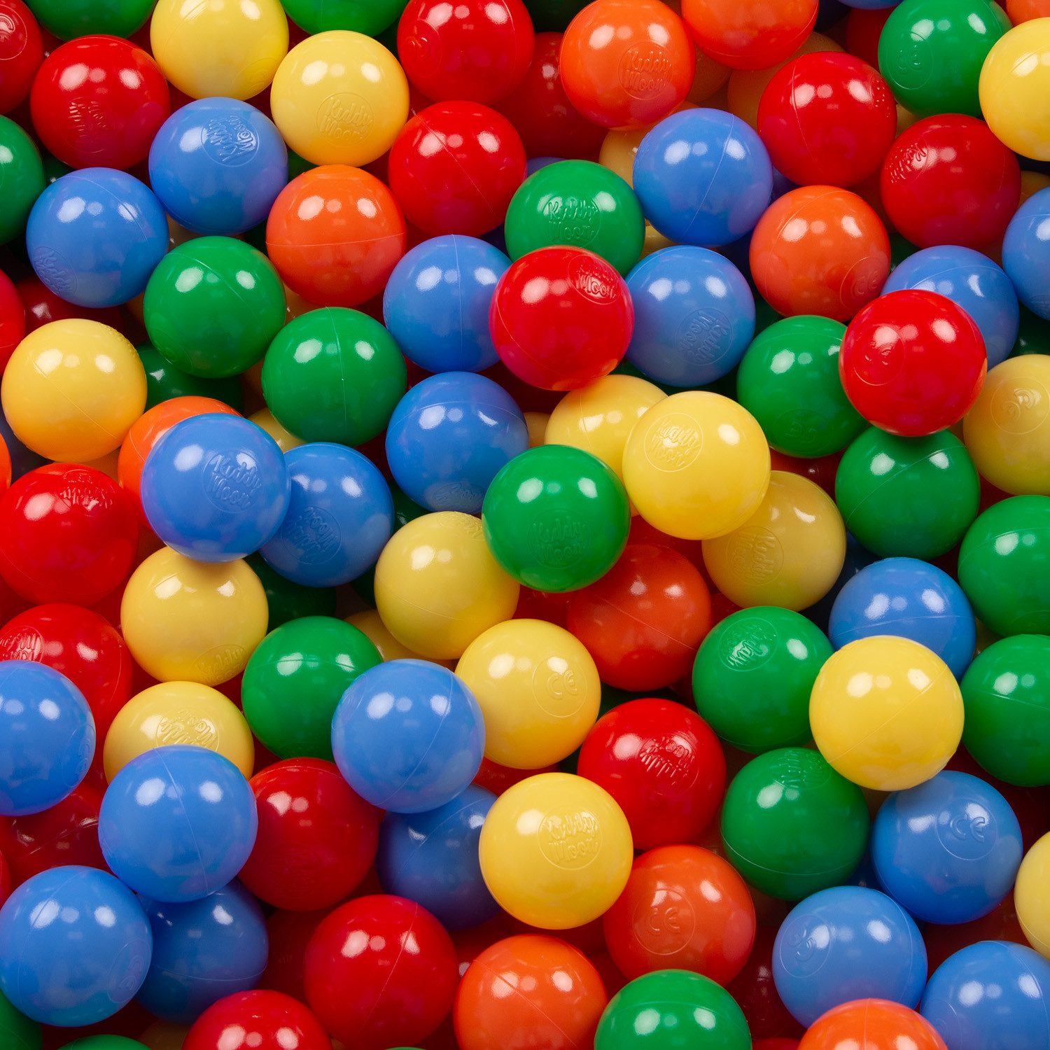 KiddyMoon Bällebad-Bälle ZK6 (Baby Plastikbälle Spielbälle, 100-St), Made in Europe