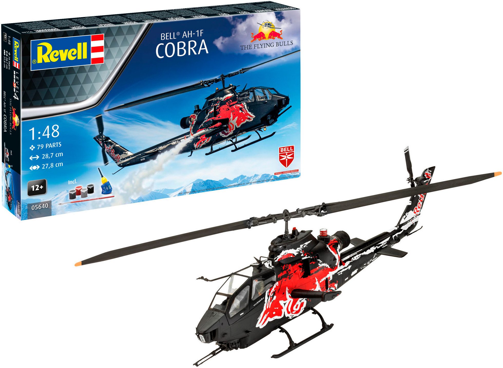Revell® Modellbausatz Geschenkset: Flying Bulls AH-1F Cobra, Maßstab 1:48