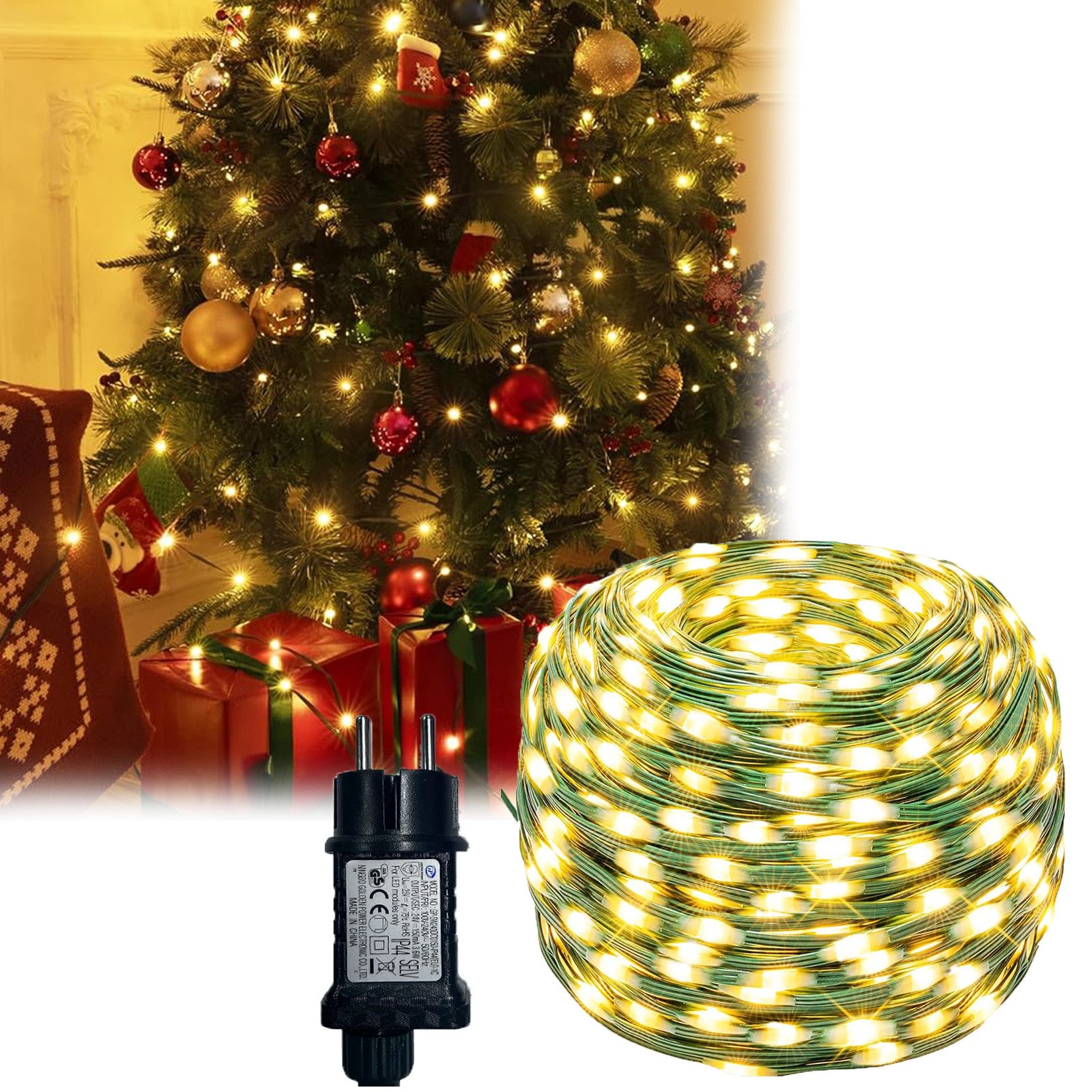 Lichterkette LED Lichterkette,10M-100M 8 Modi lichterkette strom lichterketten