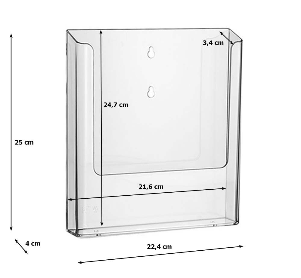 ogoPLUS Zeitungsständer DIN A4 Wandprospekthalter Hochformat, Prospekthalte günstig online kaufen