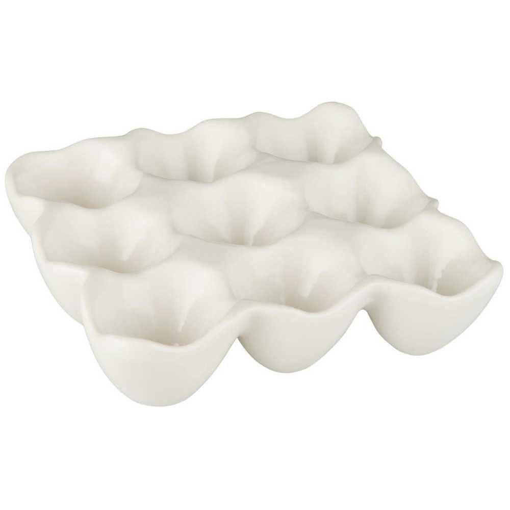 Ib Laursen Eierbecher IB Laursen Eierhalter für 9 Eier Keramik Weiß